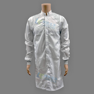 Hochwertige Reinraumbekleidung der Klasse 100, weißer runder Kragen, antistatische ESD-Arbeitskleidung