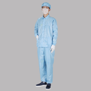 Antistatische Polyester-Arbeitsjacke. Antistatische Reinraum-ESD-Arbeitskleidung 