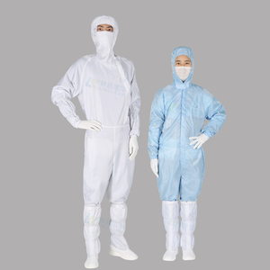 Reinraum-Polyester-Overall, antistatischer Overall, ESD-Arbeitskleidung 